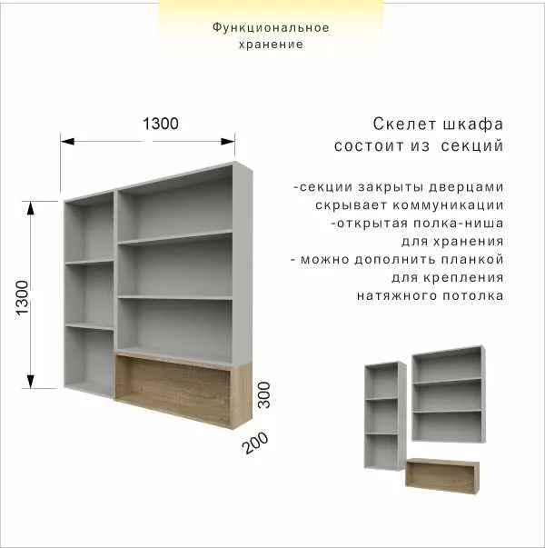 Шкаф над инсталляцией 130 см — изображение 8