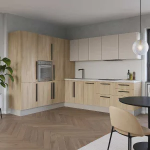 Кухня с пеналами и искусственным камнем 2,45х3,15 м