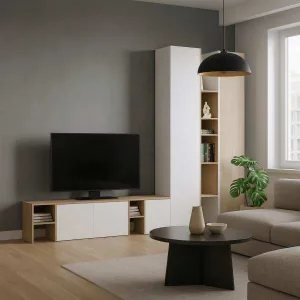 Мебель для гостиной с TV зоной и стеллажами 305 см