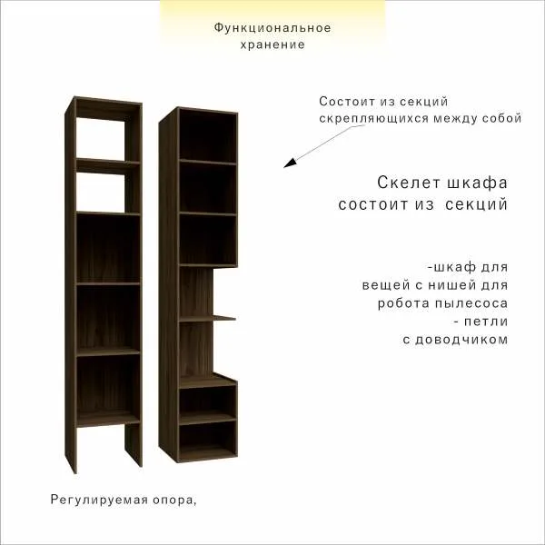 Шкаф с прикроватной тумбой 90 см — изображение 9
